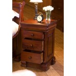 La Roque Mahogany 4 Drawer Lit Bateau Lamp Table